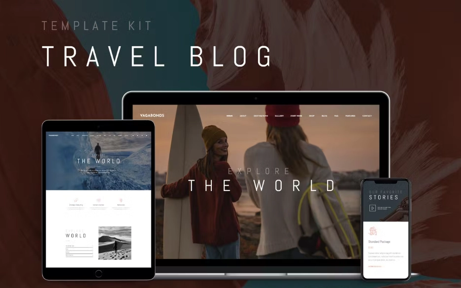 Vagabonds – Travel Blog Elementor Template