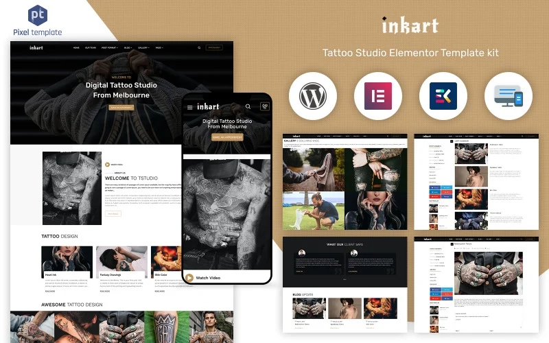 InkArt – Tattoo Studio Artist WordPress WordPress Theme