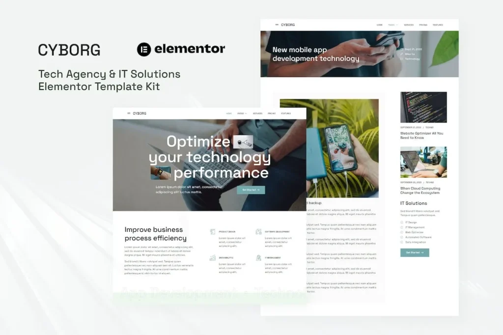Cyborg – Tech Agency & IT Solutions Elementor Template