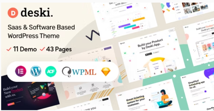 Deski – Modern Saas & Software landing page WordPress theme