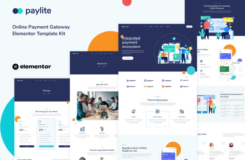 Paylite – Online Payment Gateway Elementor Template