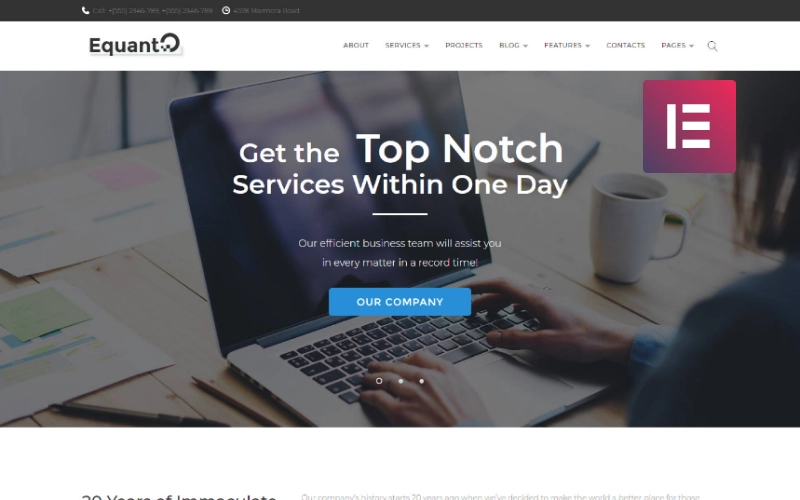 Equanto – Business Consulting WordPress Elementor Theme WordPress Theme