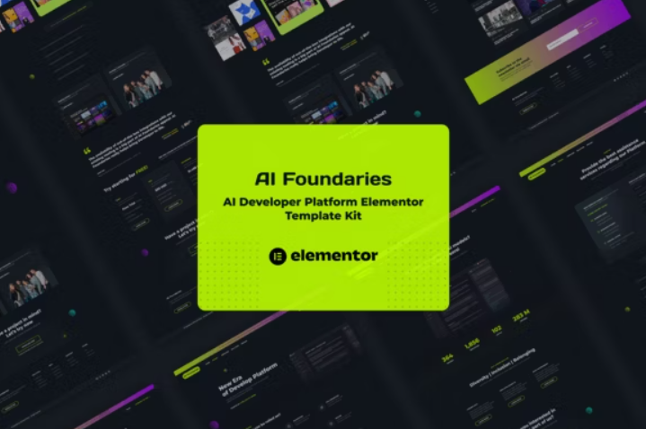 AI Foundaries – Software Developer Platform Elementor Template