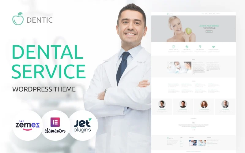 Dentic – Dentistry Multipurpose Classic WordPress Elementor Theme WordPress Theme