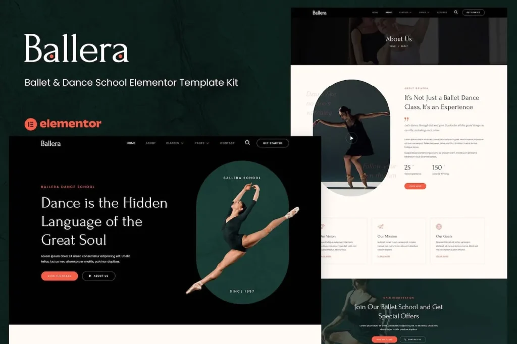 Ballera – Ballet & Dance School Elementor Template