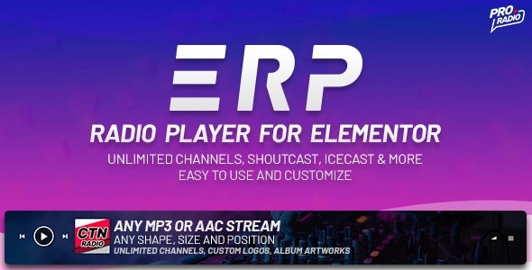 ERPlayer – Radio player for Elementor