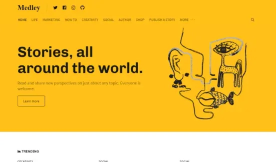 Medley – WordPress theme like Medium with EDD shop