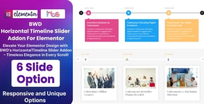 BWD Horizontal Timeline Slider Addon For Elementor
