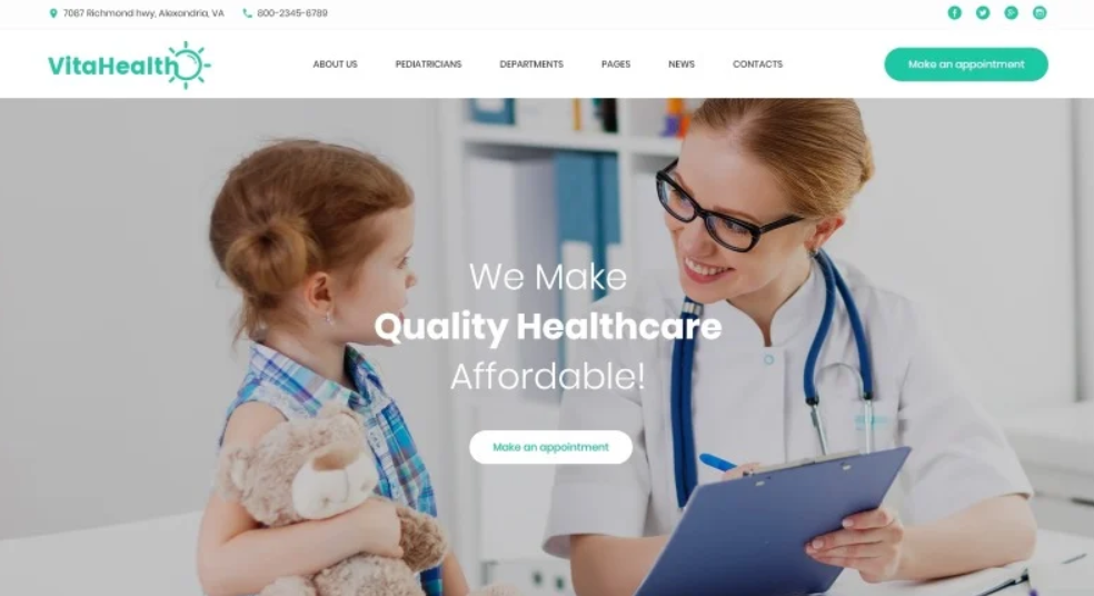 VitaHealth – Pediatric Clinic Responsive Medical WordPress Theme