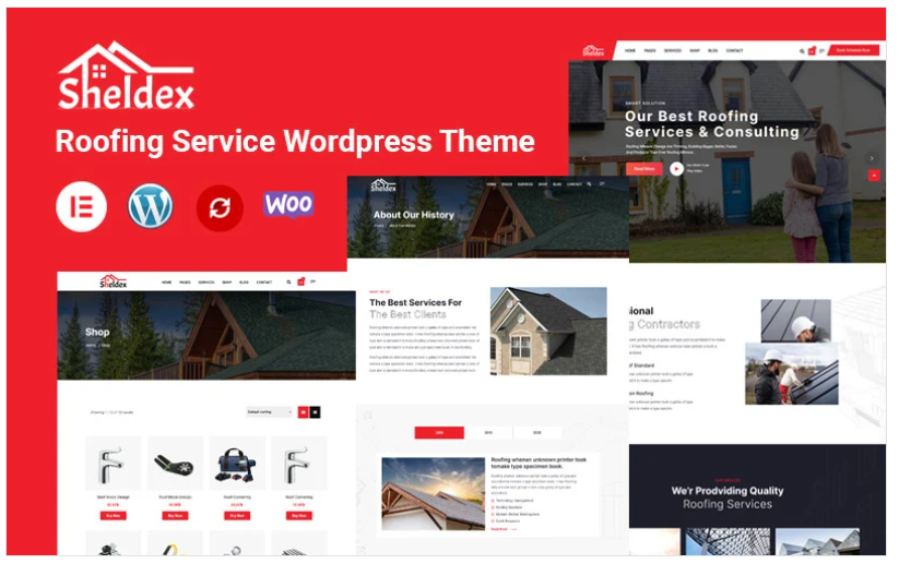 Sheldex – Roofing Company Elementor WordPress Theme