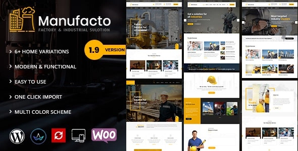 Manufacto – Factory WordPress Theme