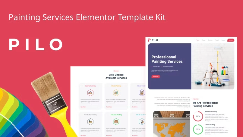 Pilo – Painting Services Elementor Template
