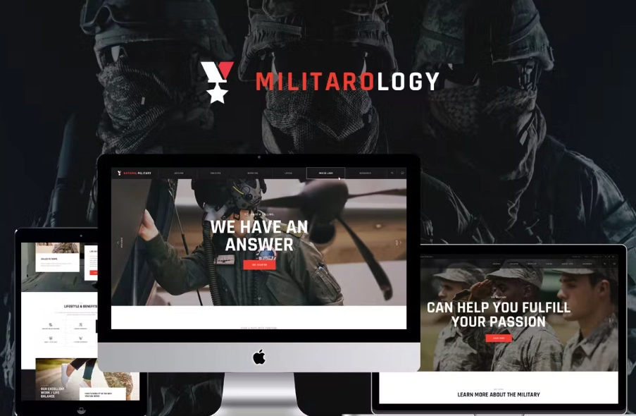 Militarology – Masculine WordPress Theme