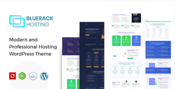 Bluerack – Modern Hosting WordPress Theme