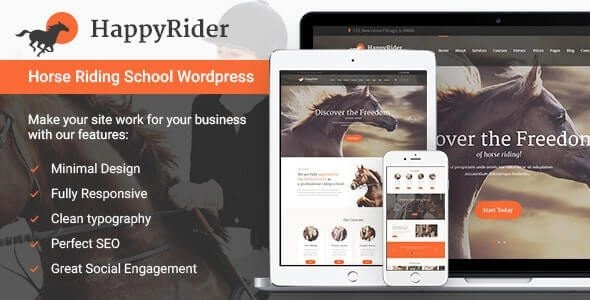 Happy Rider – Horse School & Equestrian Center WordPress Theme