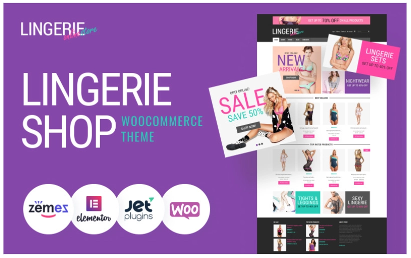 Feminine Lingerie WooCommerce Theme