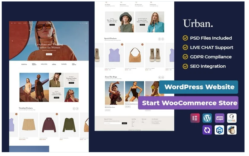 Urban – Luxurious and Trending Fashion – WooCommerce Responsive Theme