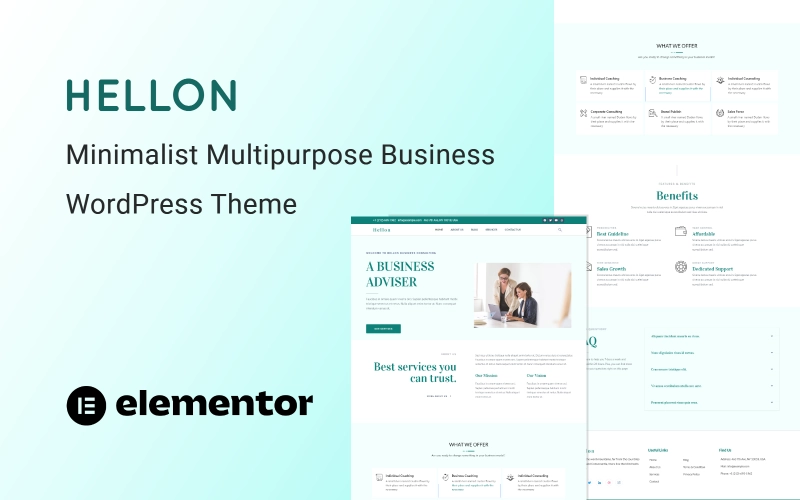 Hellon – Minimalist Multipurpose Business WordPress Theme