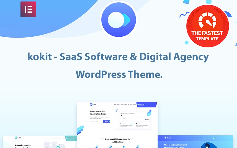 kokit – SaaS Software & Digital Agency WordPress Theme
