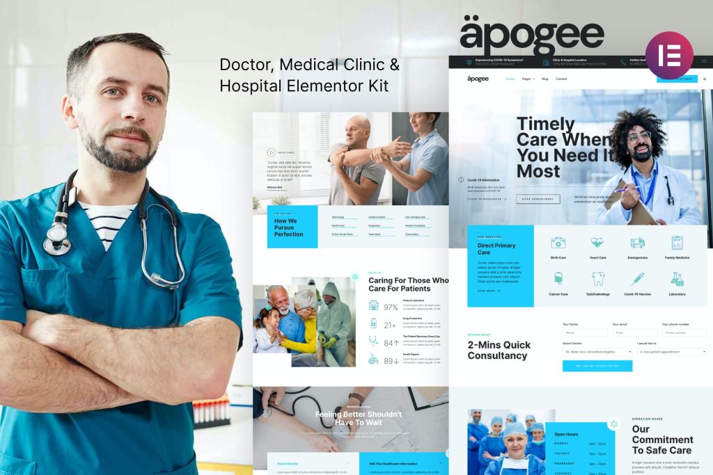 Apogee — Medical Clinic & Hospital Elementor Template