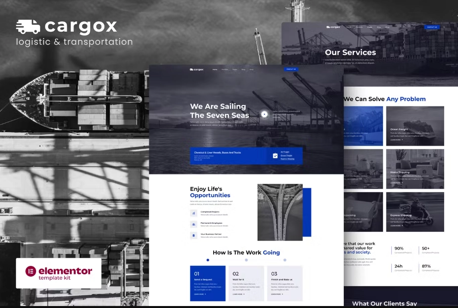 Cargox – Logistic & Transportation Elementor Pro Template