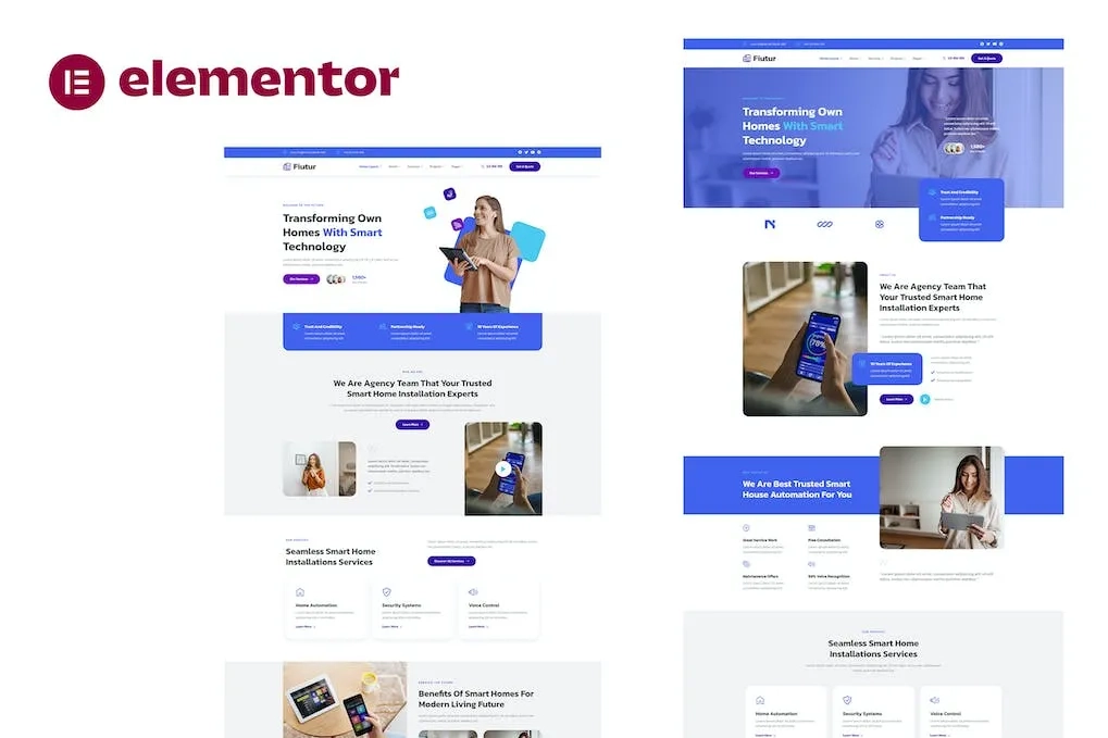Fiutur – Smarthome Automation Services Elementor Template