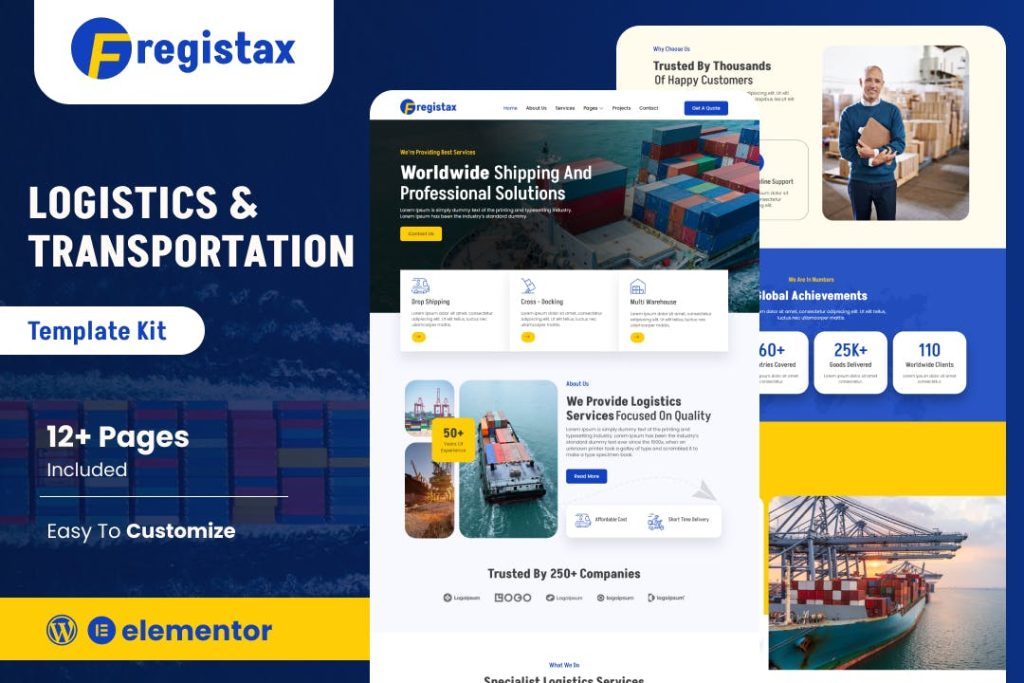 Fregistax – Cargo & Logistics Elementor Template