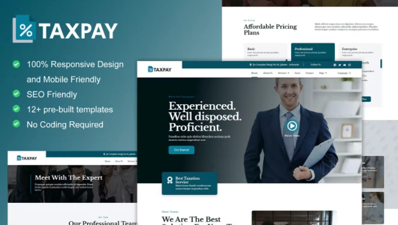TaxPay – Advisor & Financial Consulting Elementor Template
