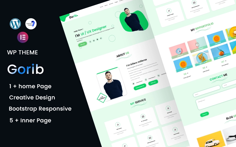 Gorib – Elementor Portfolio WordPress Theme WordPress Theme