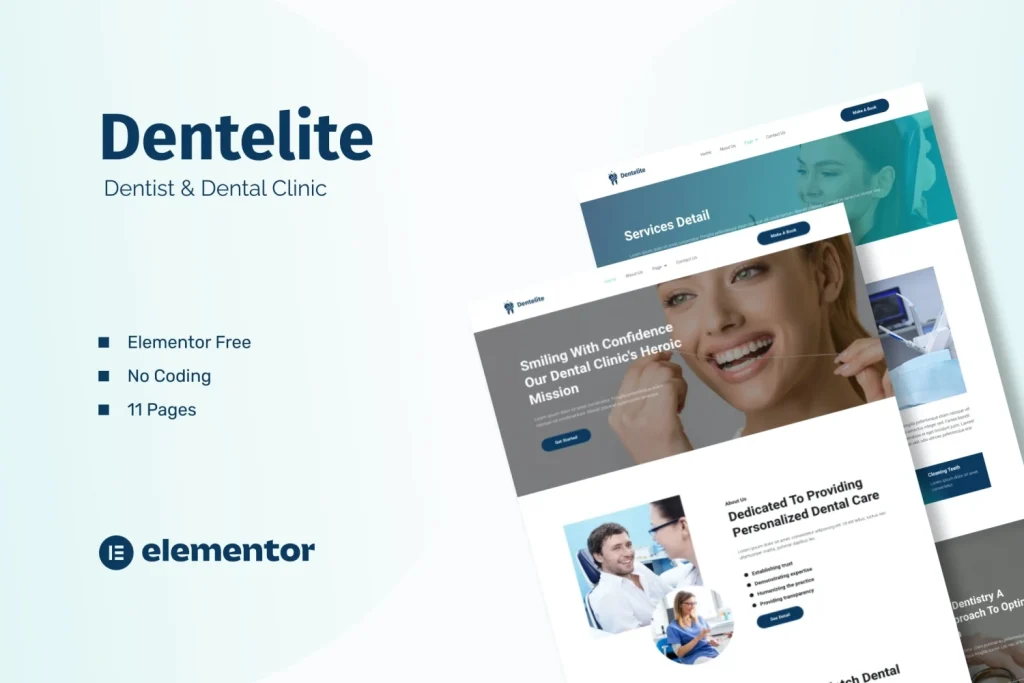 Dentelite – Dentist & Dental Clinic Elementor Template