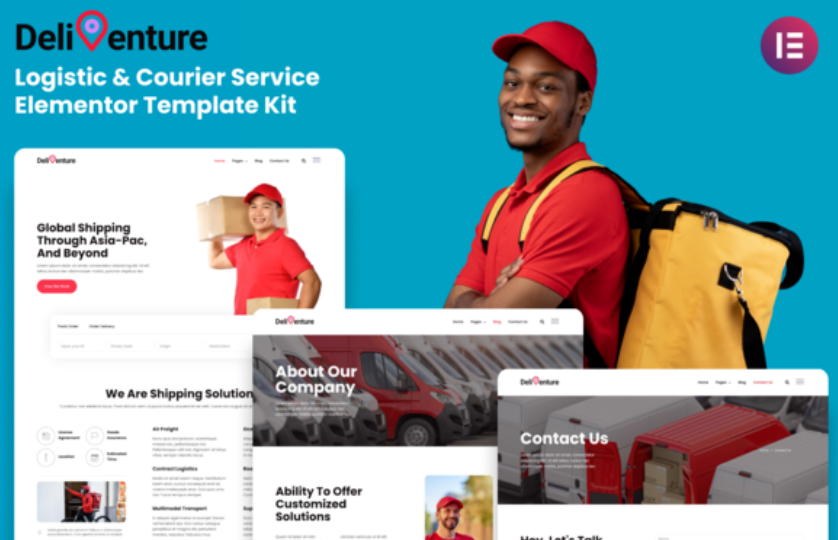 Deliventure – Logistic & Courier Service Elementor Template