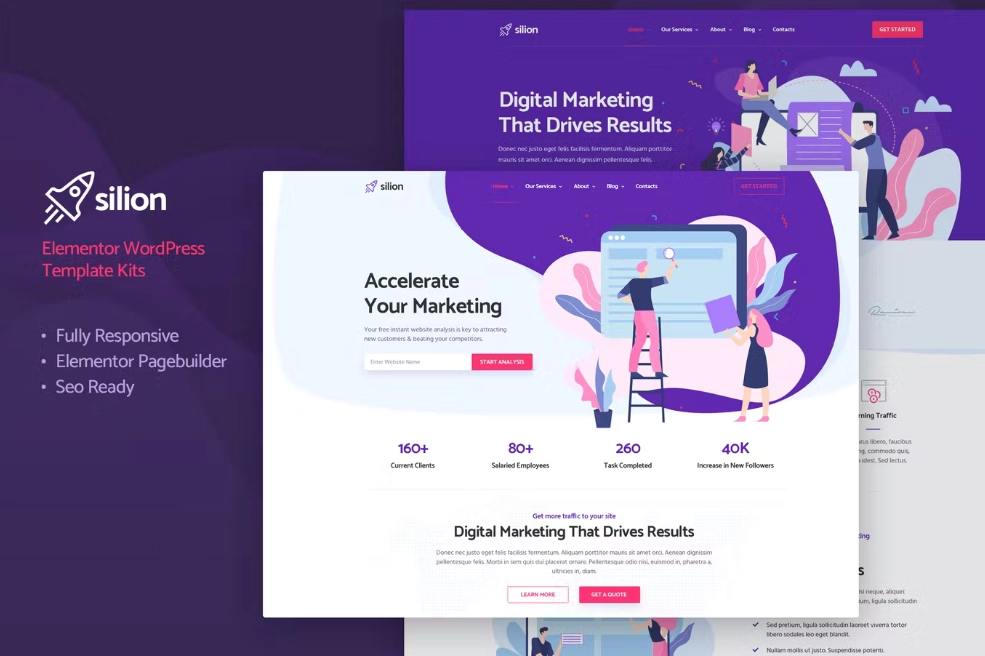 Silion – Digital Marketing Elementor Template