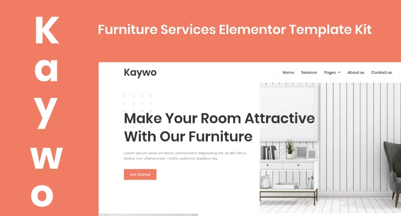 Kaywo – Furniture Services Elementor Template