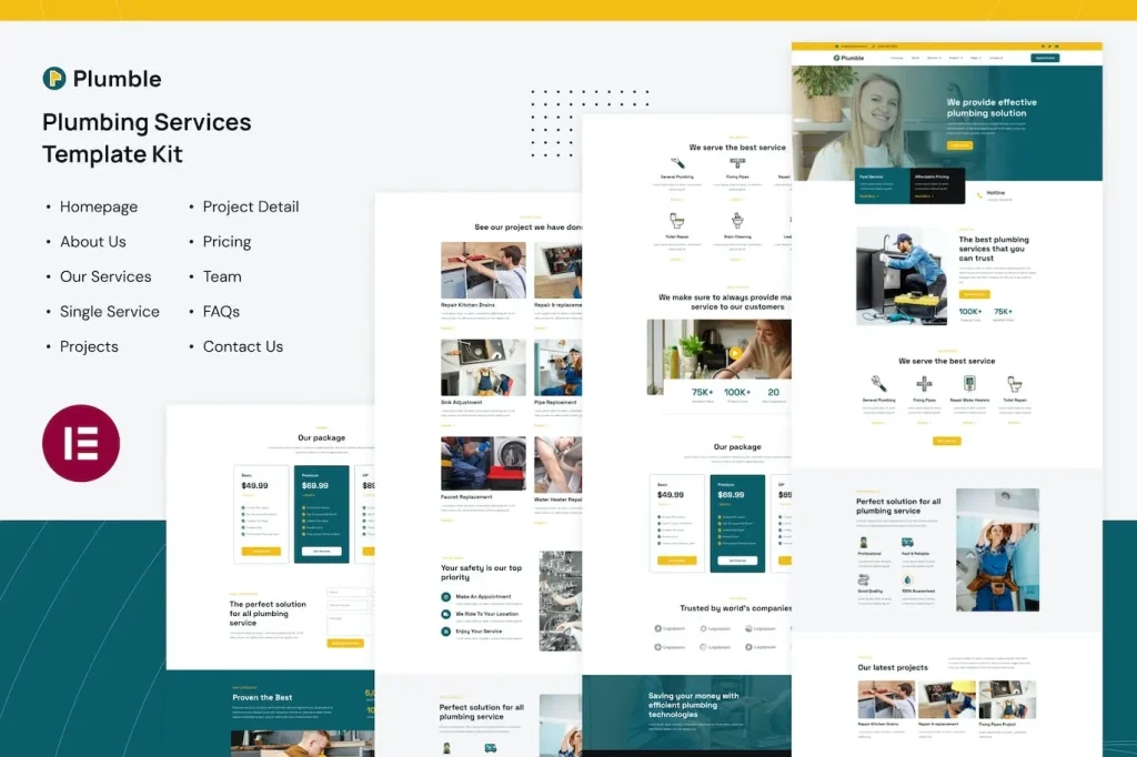 Plumble – Plumbing Services Elementor Template
