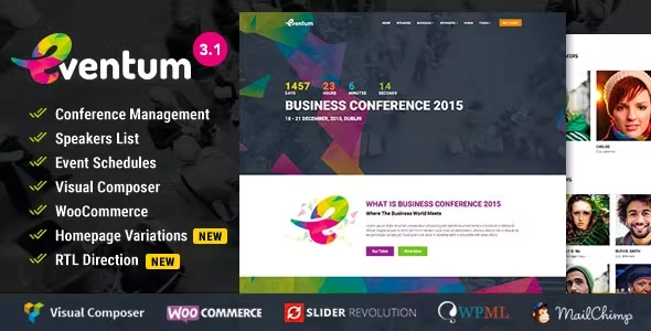 Eventum – Conference & Event WordPress Theme for Event & Conference