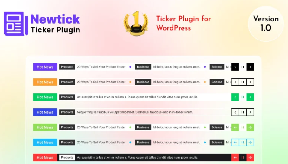 Newtick – News Ticker Plugin