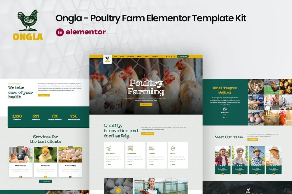 Ongla – Poultry Farm Elementor Template