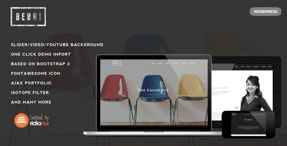 Beuh – Responsive One Page Portfolio Theme