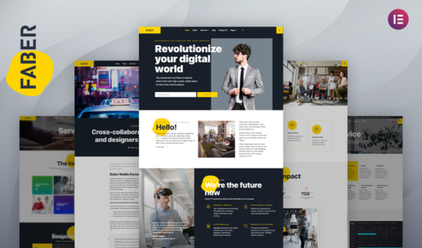 Faber – Tech Company Elementor Template
