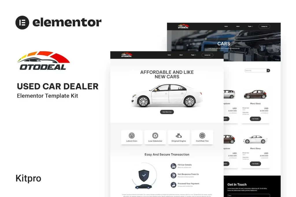 Otodeal – Used Car Dealer Elementor Template