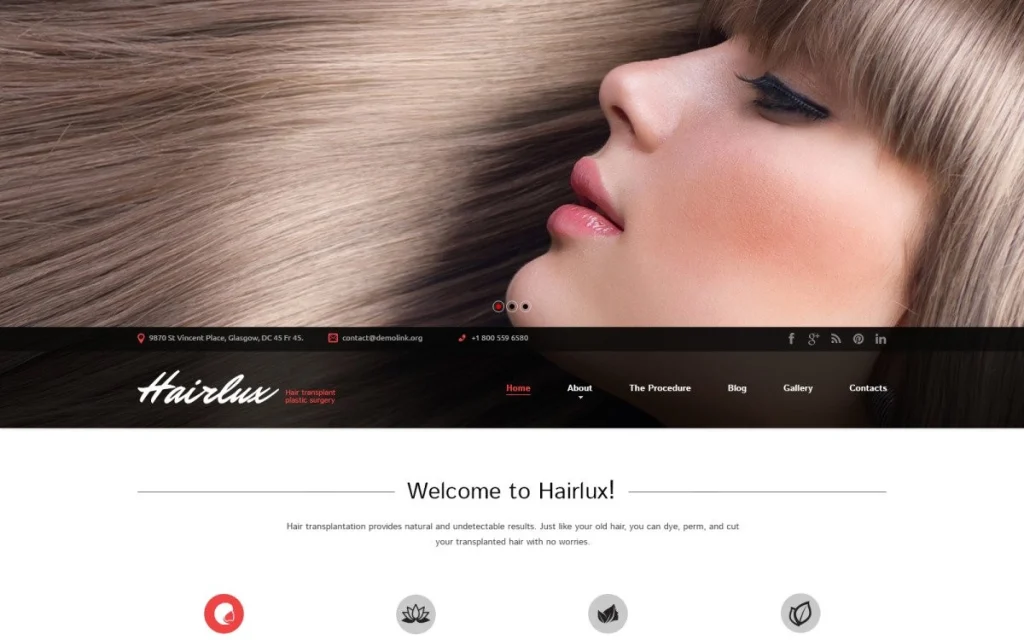 Hairlux – Hair Transplantation WordPress Theme