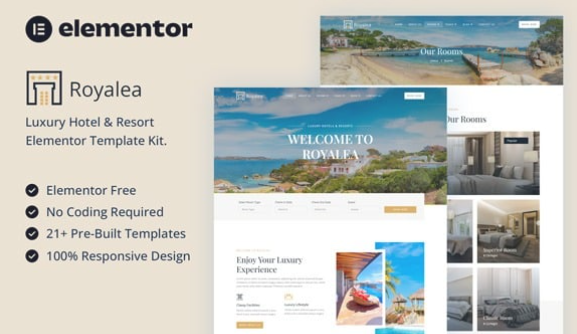 Royalea – Luxury Hotel & Resort Elementor Template