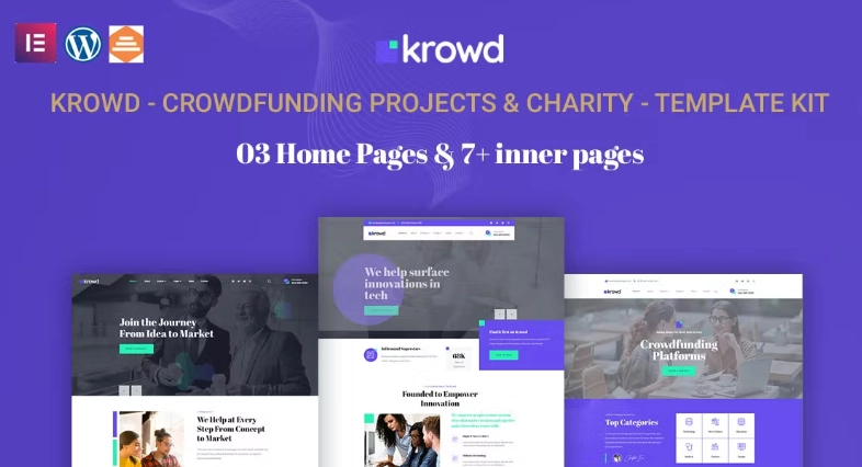 Krowd – Crowdfunding Projects & Charity Template
