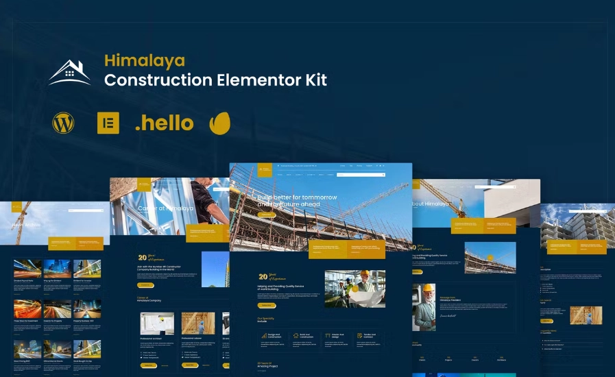 Himalaya – Construction Elementor Template