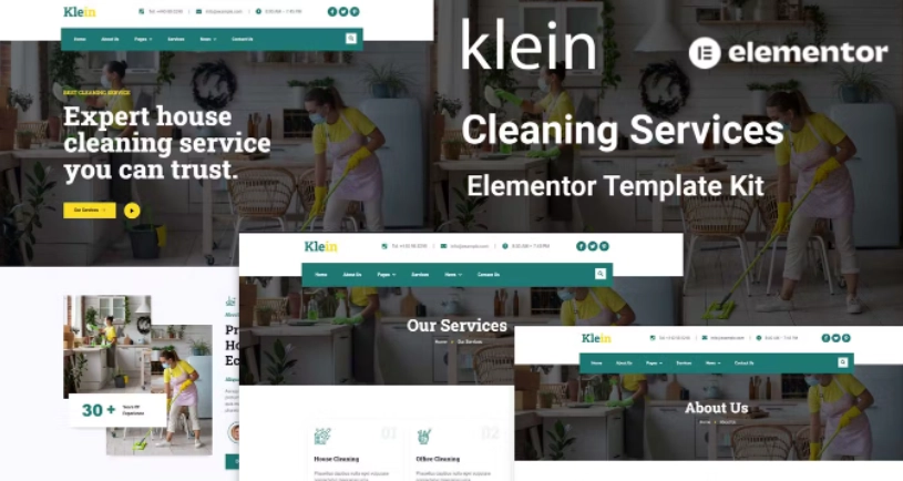 Klein – Cleaning Services Elementor Template