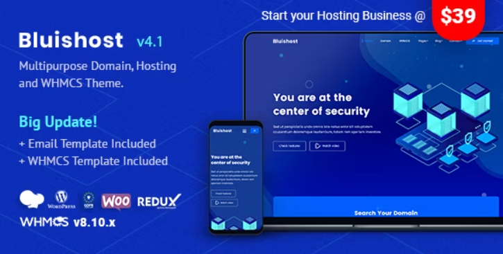Bluishost – Responsive Web Hosting with WHMCS Themes