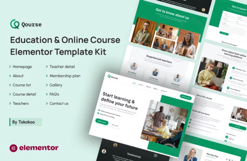 Qourse | Education & Online Course Elementor Template