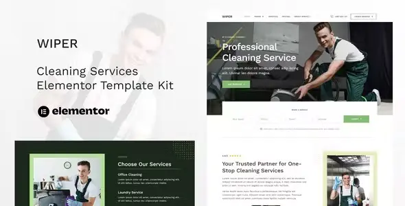 Wiper Cleaning Services Elementor Template Kit