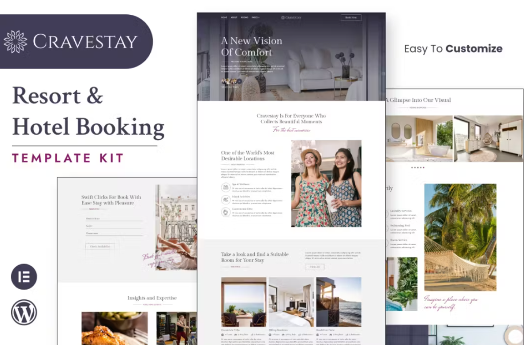 Cravestay – Luxury Hotel & Resort Elementor Template