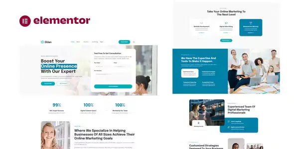 Eklan Digital Marketing Elementor Template Kit